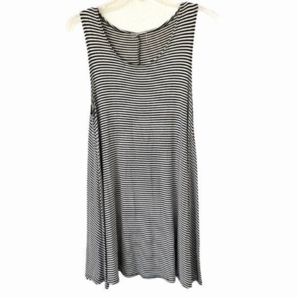 Sleeveless striped swing dress mini trapeze flowy - Picture 1 of 8